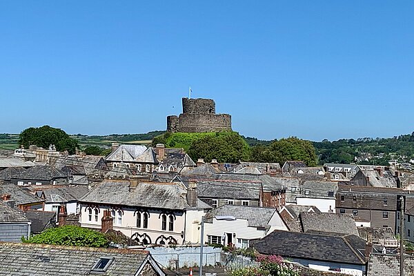 Launceston view with castle in the center 